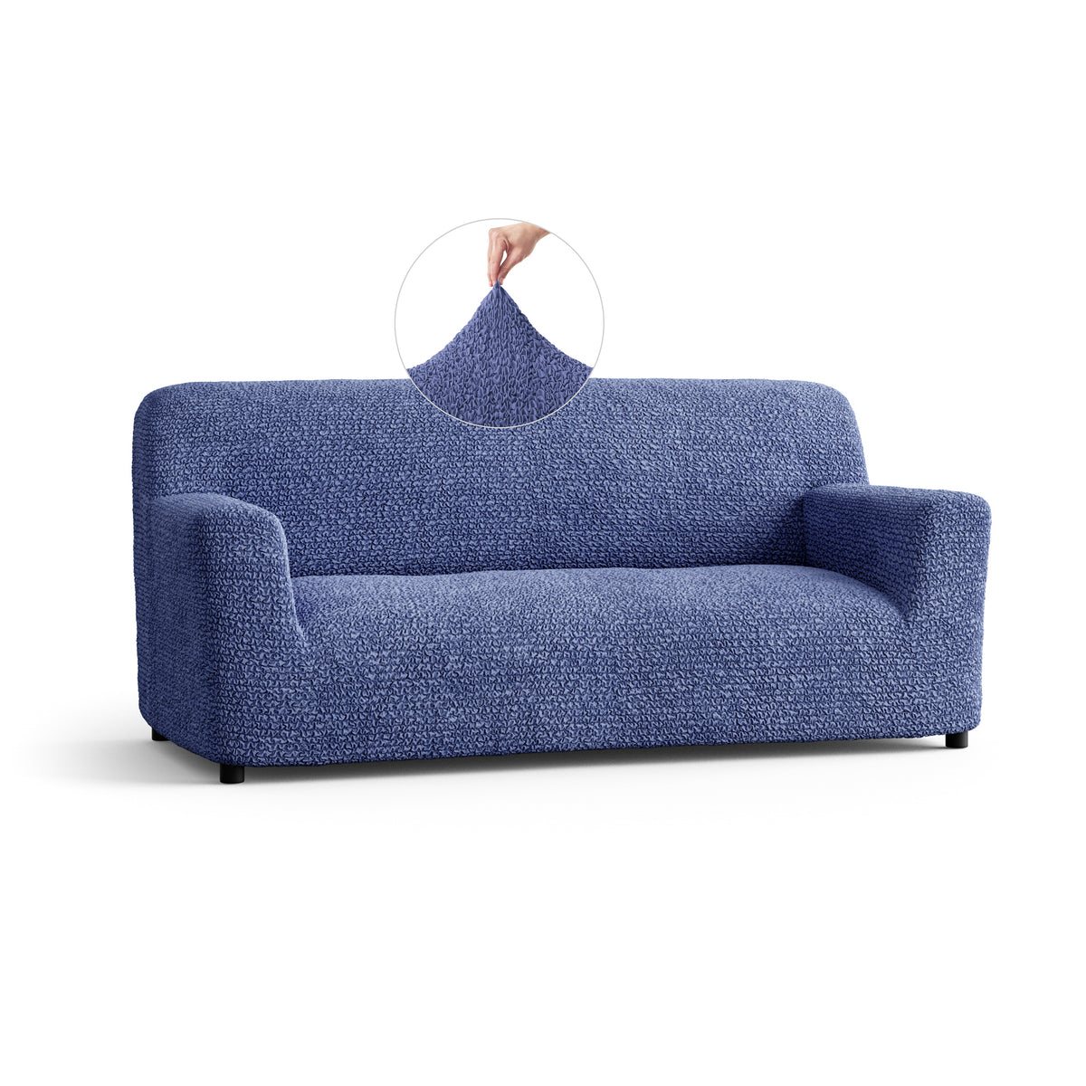 Microfibra - Funda Sofa 3 cuerpos Blue