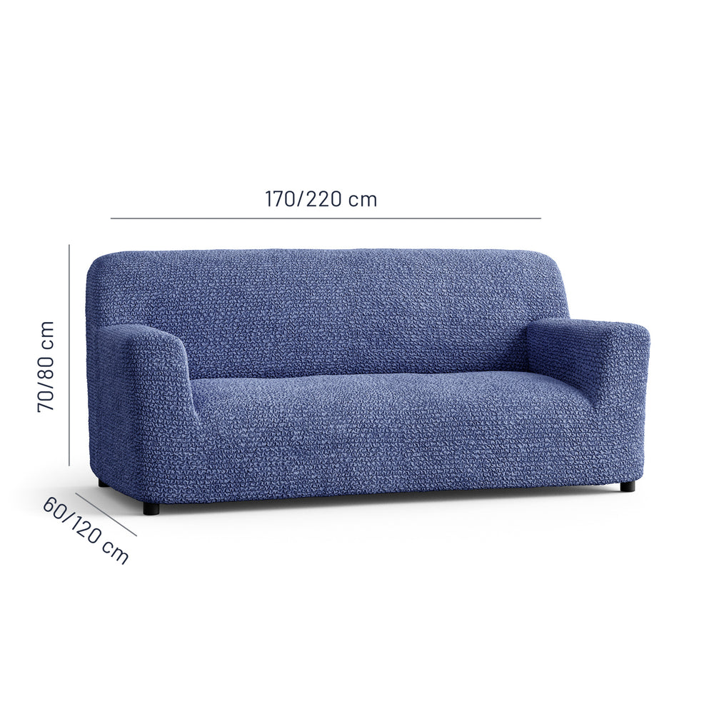 Microfibra - Funda Sofa 3 cuerpos Blue