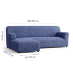 Microfibra - Funda Sofa L Izquierdo Blue