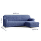 Microfibra - Funda Sofa L Derecho Blue