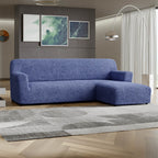 Microfibra - Funda Sofa L Derecho Blue