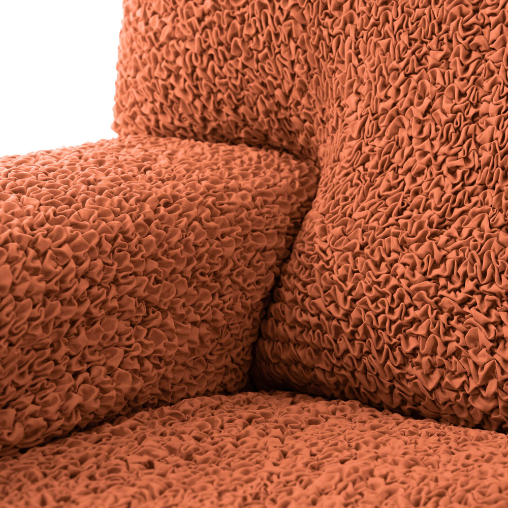 Microfibra - Funda Sofa L Izquierdo Terracota