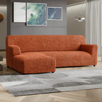 Microfibra - Funda Sofa L Izquierdo Terracota