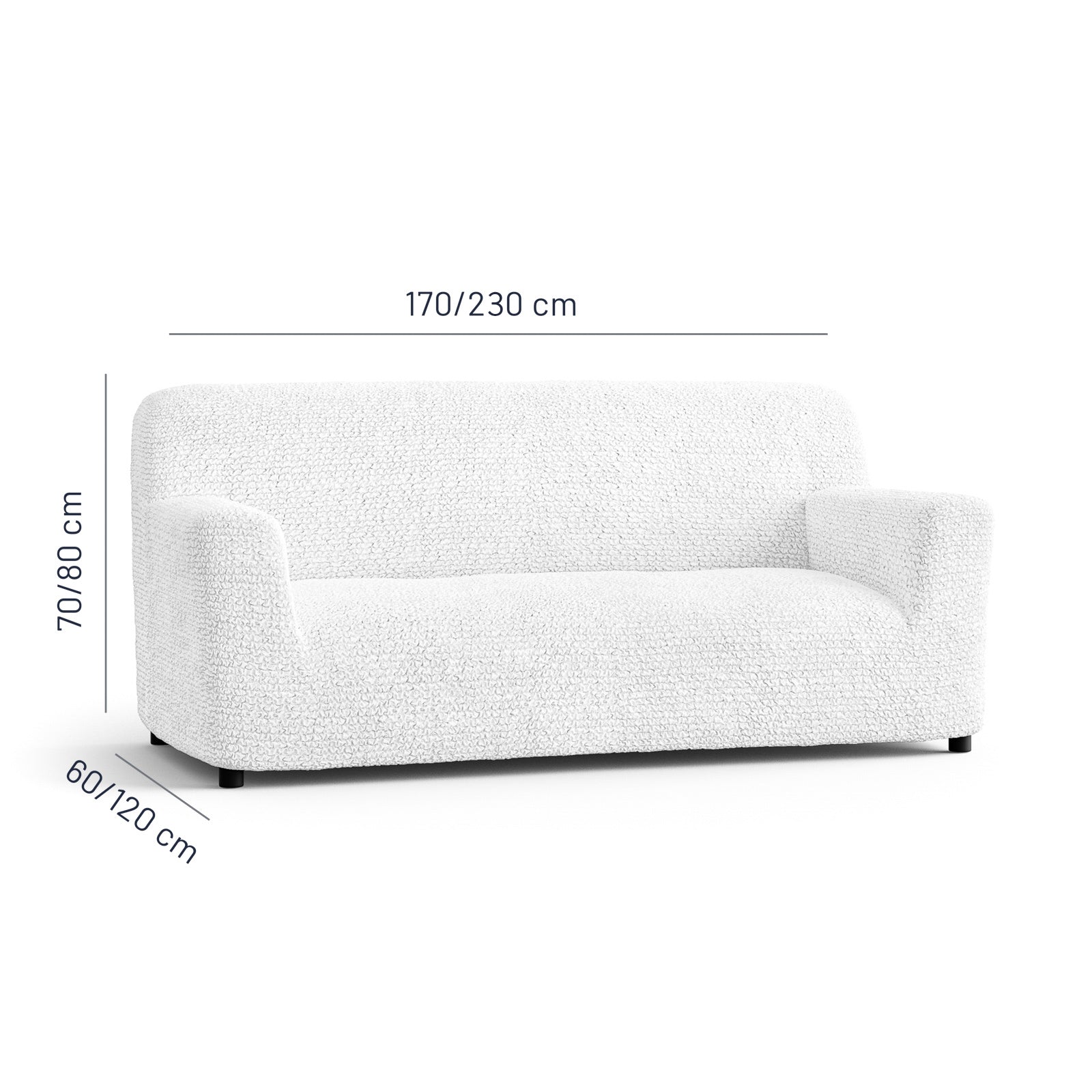 Microfibra - Funda Sofa 3 cuerpos White