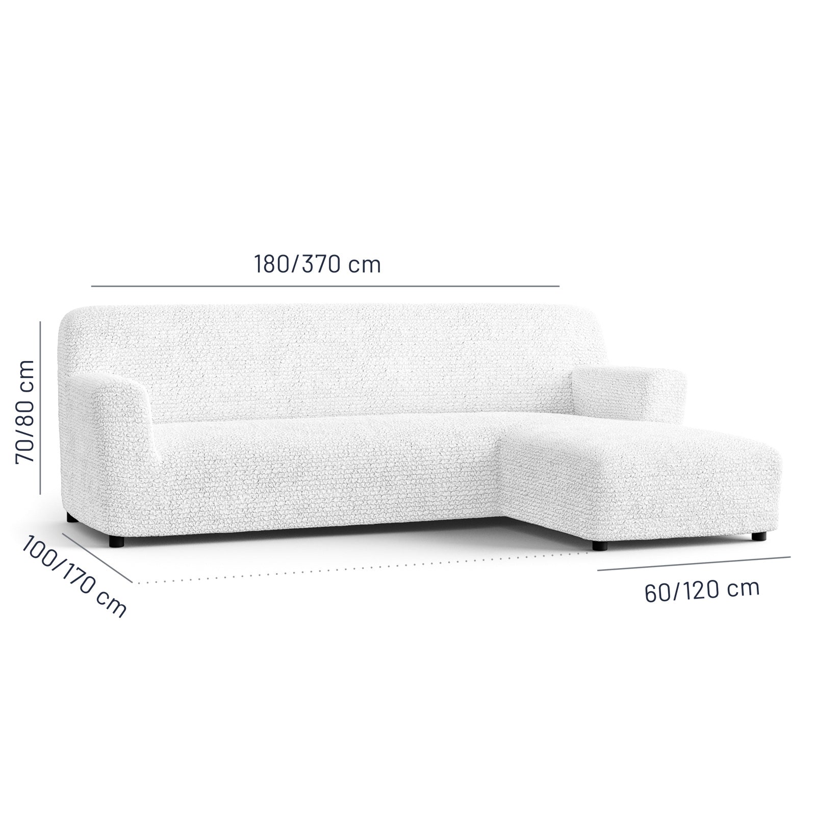 Microfibra - Funda Sofa L Derecho White