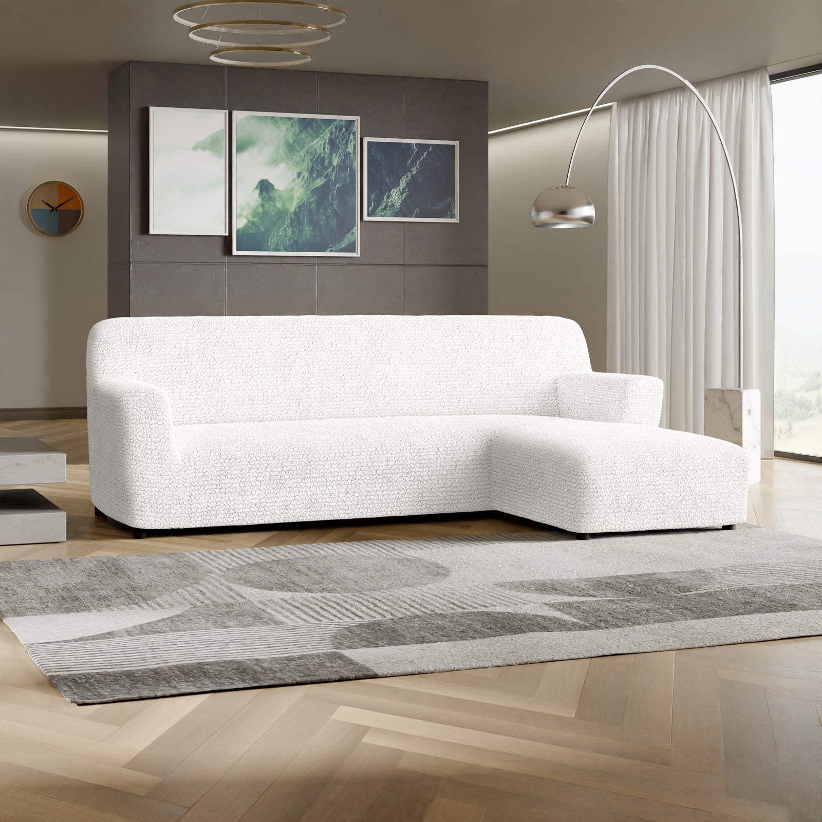 Microfibra - Funda Sofa L Derecho White