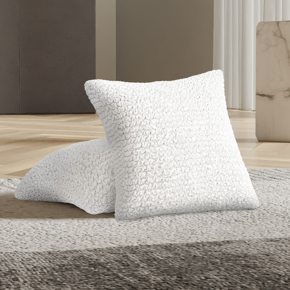 Microfibra - 2 Fundas Cojines White