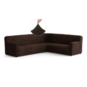 Microfibra - Funda Sofa Esquinero Dark Chocolate