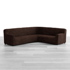 Microfibra - Funda Sofa Esquinero Dark Chocolate