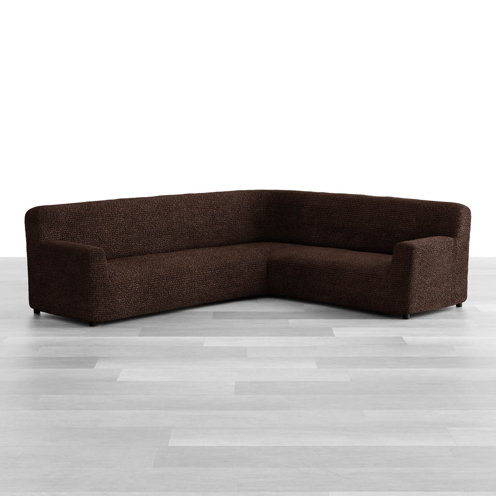 Microfibra - Funda Sofa Esquinero Dark Chocolate