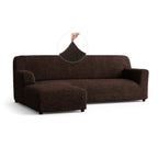 Microfibra - Funda Sofa L Izquierdo Dark Chocolate