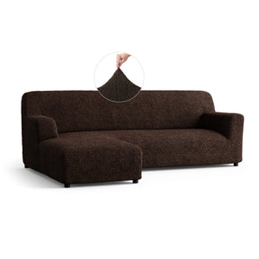 Microfibra - Funda Sofa L Izquierdo Dark Chocolate