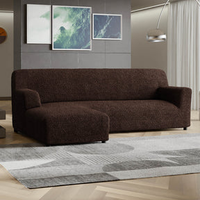 Microfibra - Funda Sofa L Izquierdo Dark Chocolate