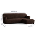 Microfibra - Funda Sofa L Derecho Dark Chocolate
