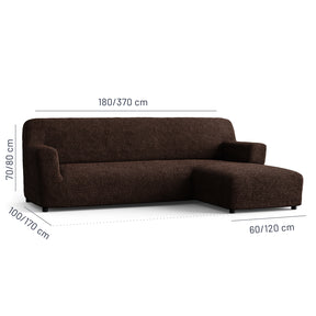 Microfibra - Funda Sofa L Derecho Dark Chocolate