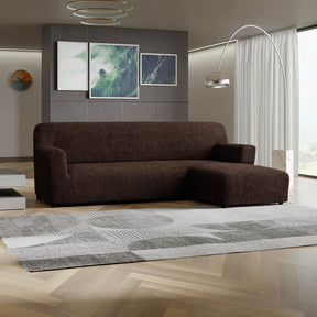 Microfibra - Funda Sofa L Derecho Dark Chocolate
