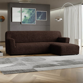 Microfibra - Funda Sofa L Derecho Dark Chocolate