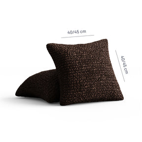Microfibra - 2 Fundas Cojines Dark Chocolate