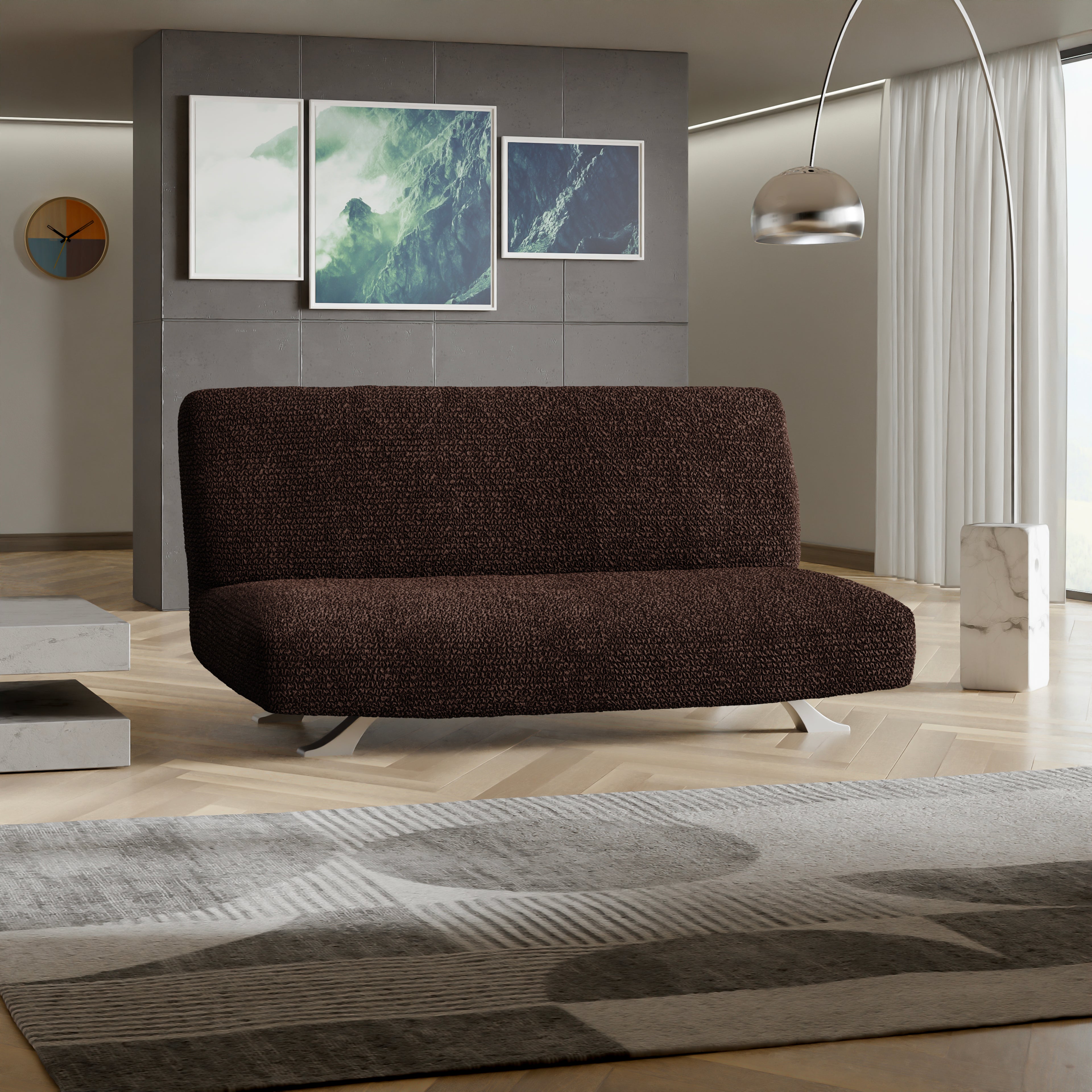 Microfibra - Funda Futon Dark Chocolate