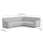 Microfibra - Funda Sofa Esquinero Pearl