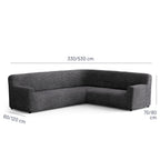 Microfibra - Funda Sofa Esquinero Charcoal