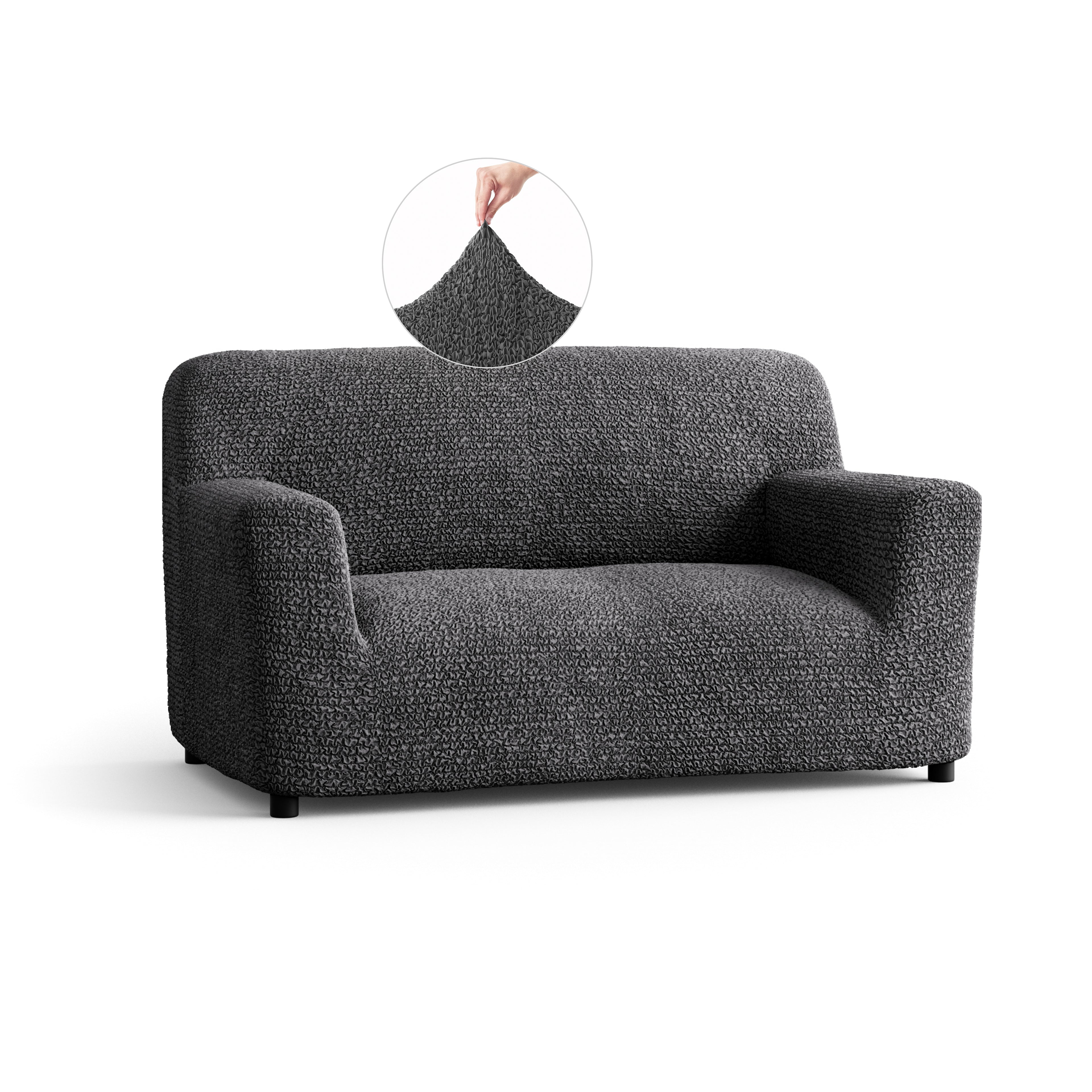 Microfibra - Funda Sofa 2 cuerpos Charcoal