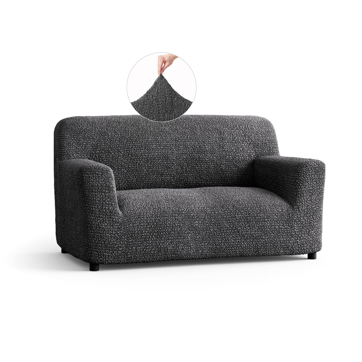 Microfibra - Funda Sofa 2 cuerpos Charcoal