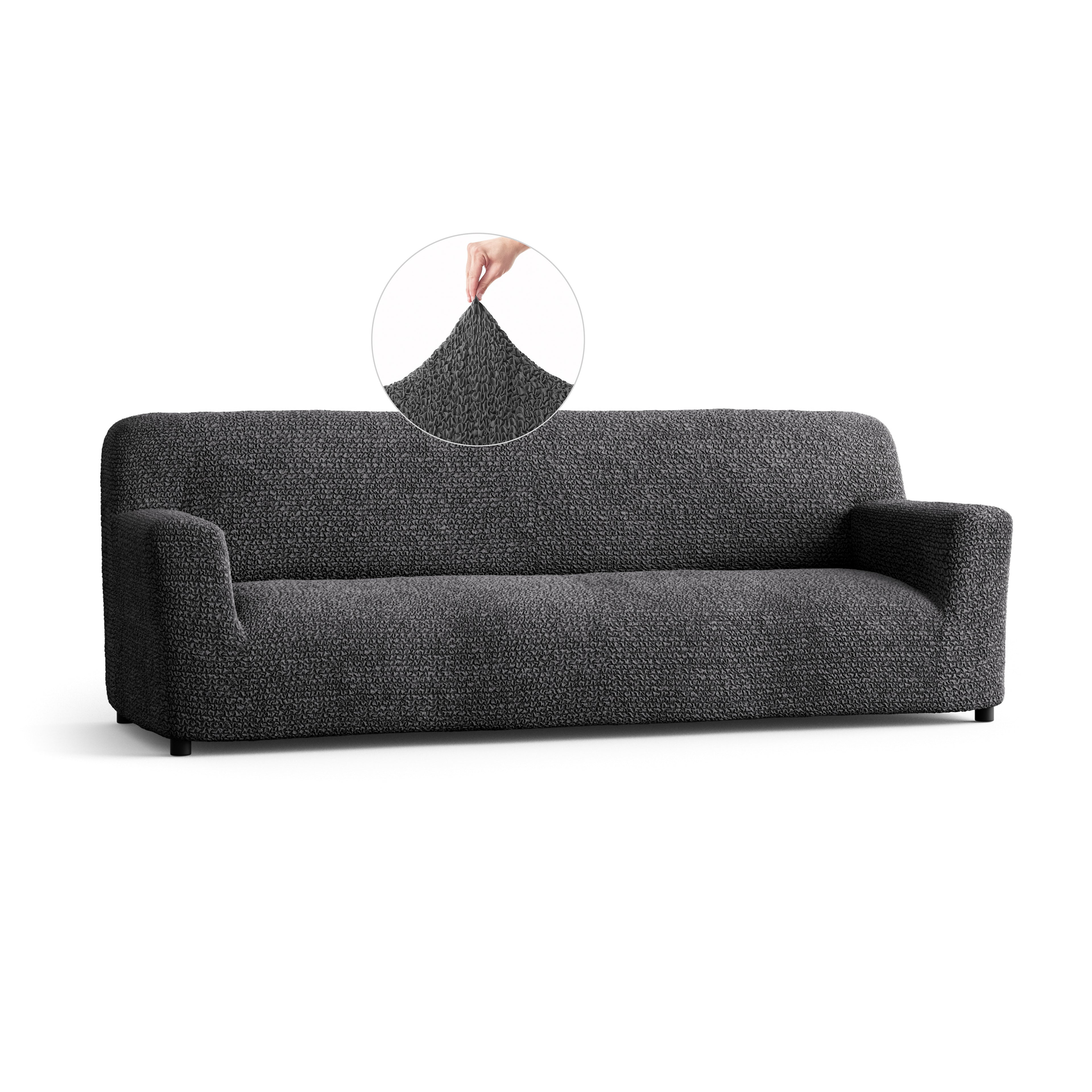 Microfibra - Funda Sofa 4 cuerpos Charcoal