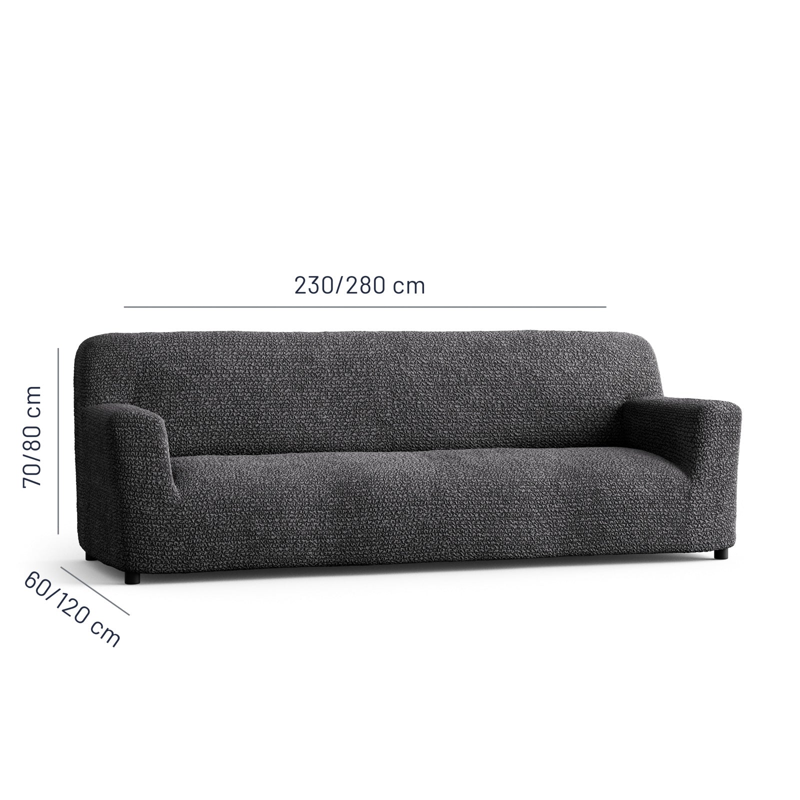 Microfibra - Funda Sofa 4 cuerpos Charcoal