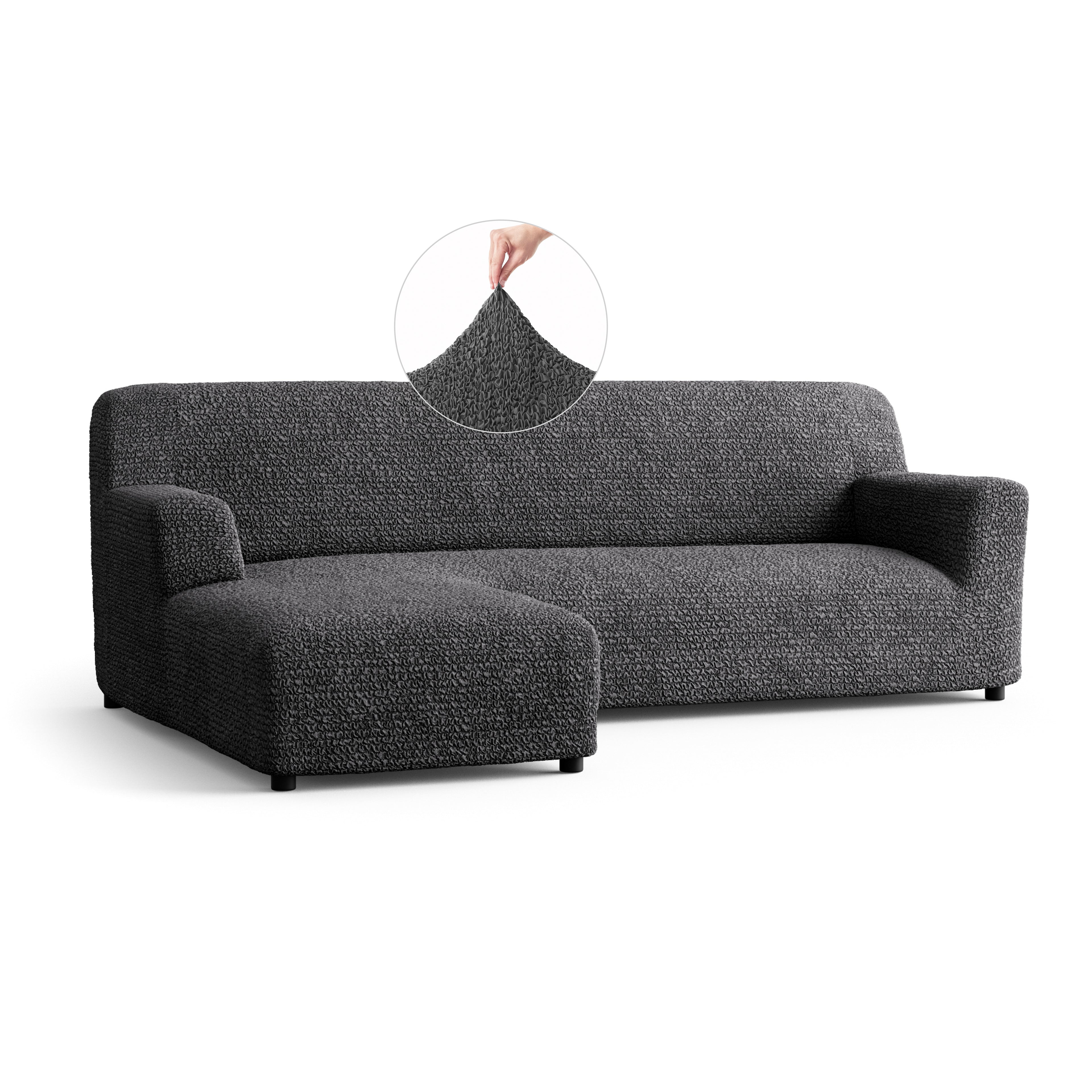 Microfibra - Funda Sofa L Izquierdo Charcoal