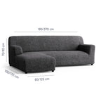 Microfibra - Funda Sofa L Izquierdo Charcoal