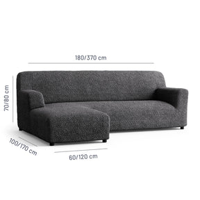 Microfibra - Funda Sofa L Izquierdo Charcoal