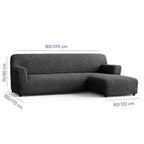 Microfibra - Funda Sofa L Derecho Charcoal