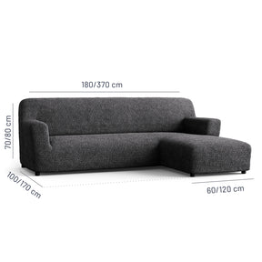 Microfibra - Funda Sofa L Derecho Charcoal