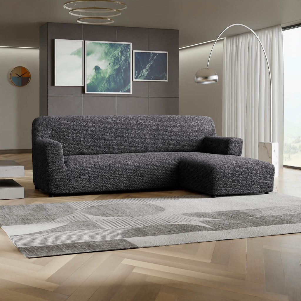 Microfibra - Funda Sofa L Derecho Charcoal