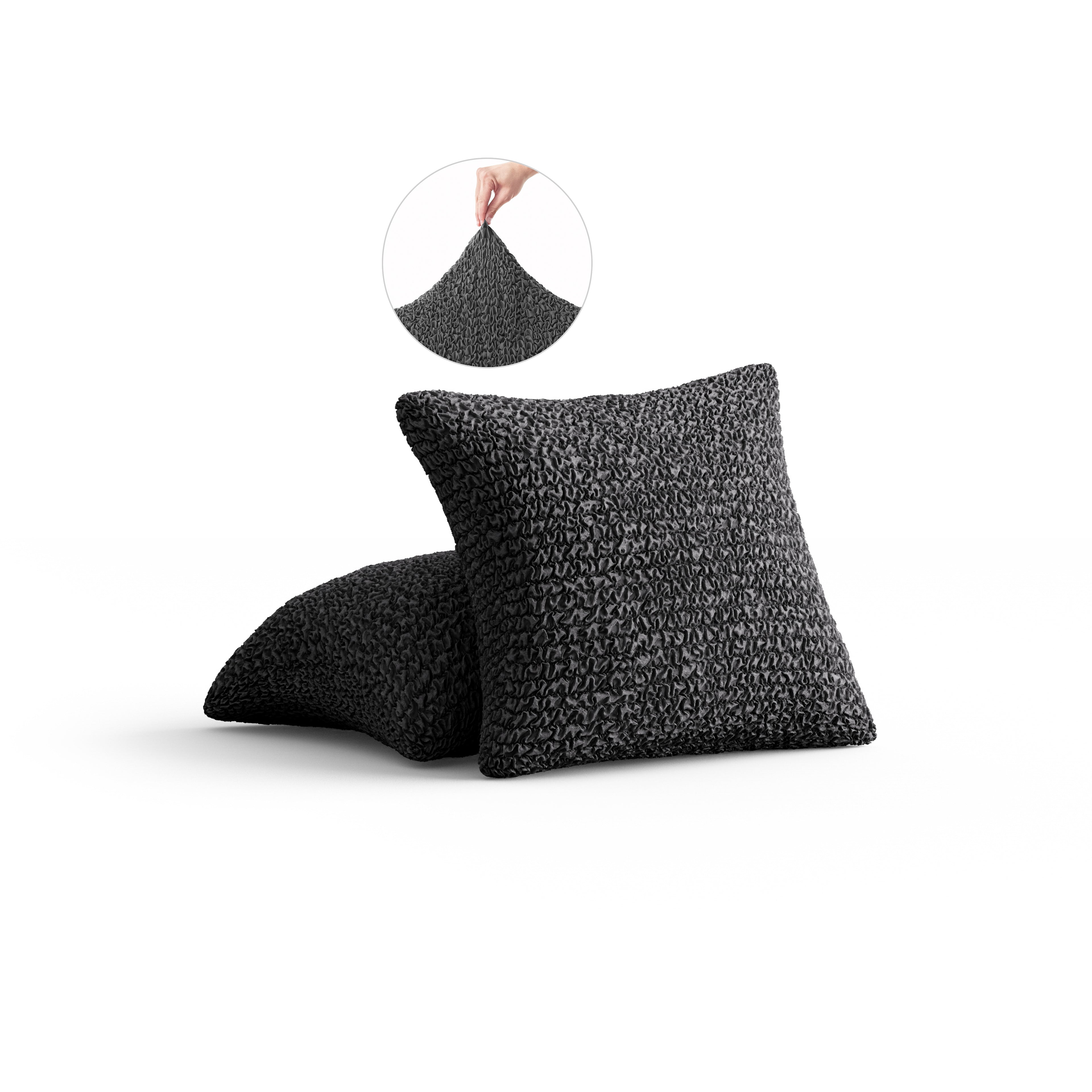 Microfibra - 2 Fundas Cojines Charcoal