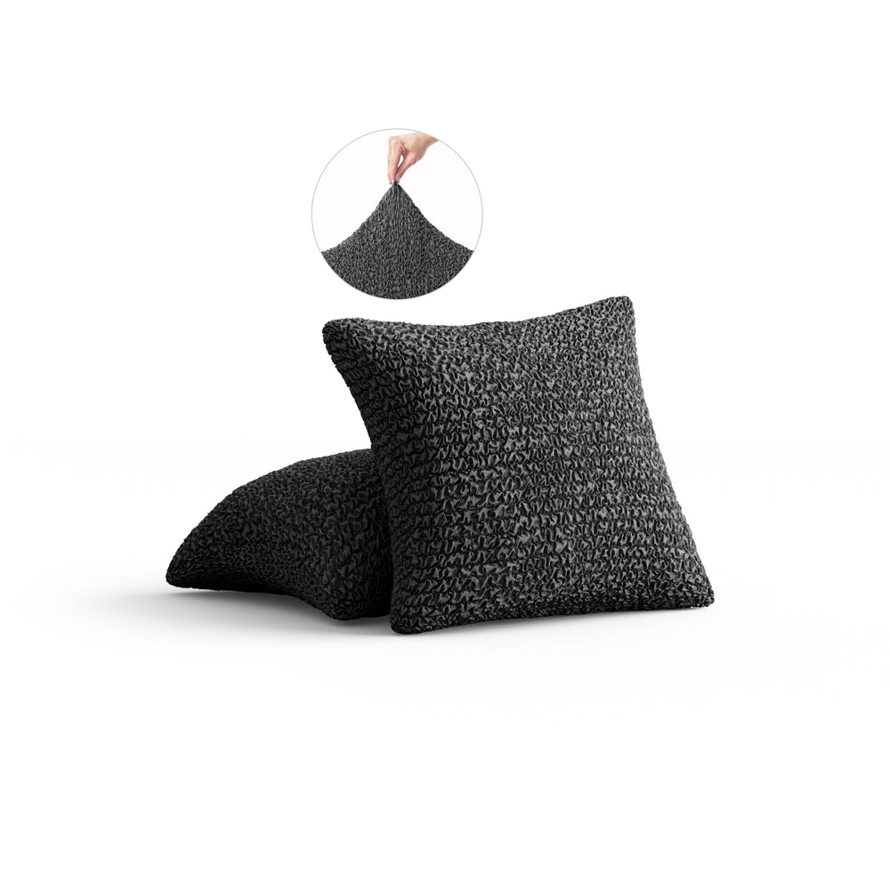 Microfibra - 2 Fundas Cojines Charcoal