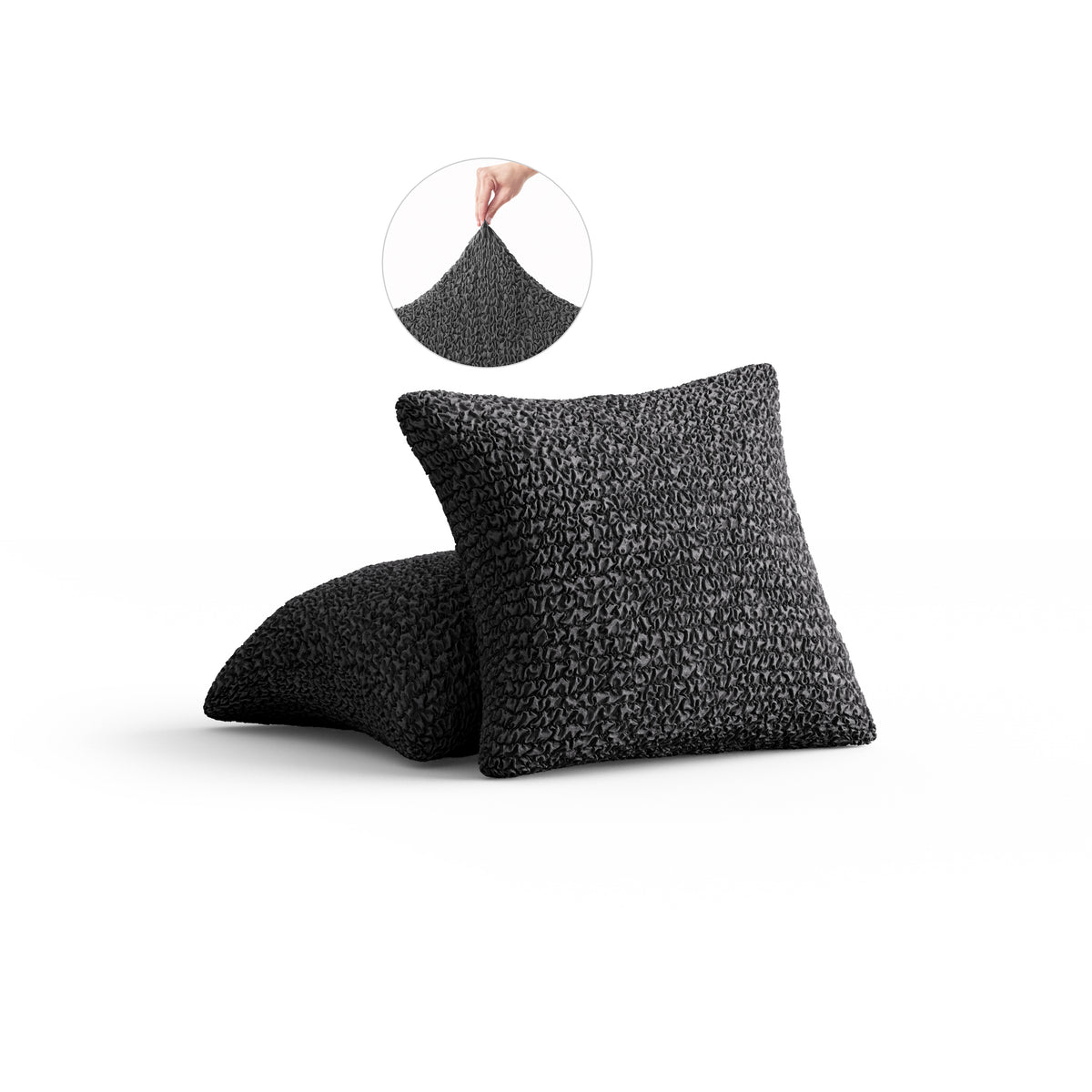 Microfibra - 2 Fundas Cojines Charcoal