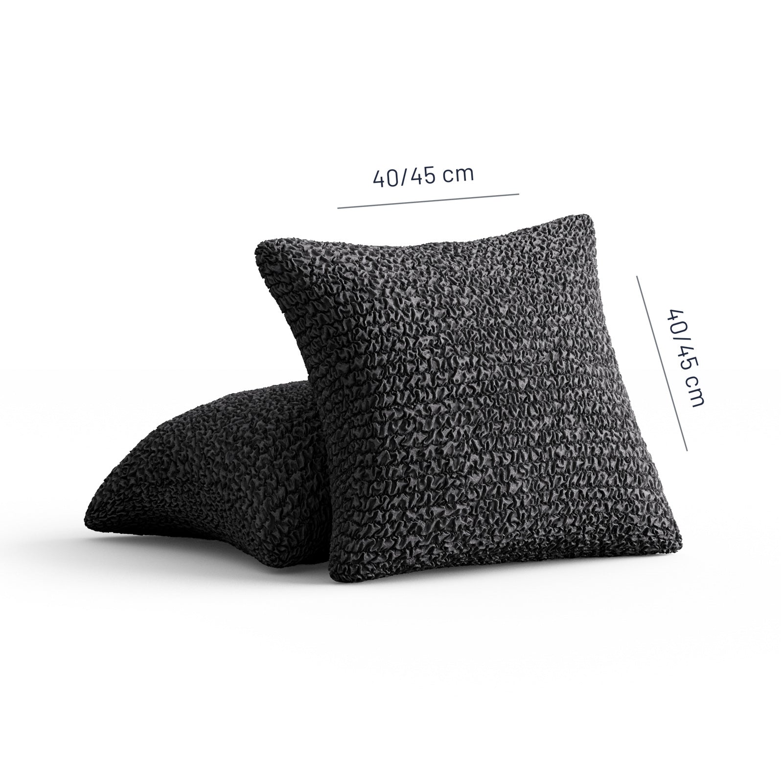 Microfibra - 2 Fundas Cojines Charcoal
