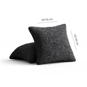 Microfibra - 2 Fundas Cojines Charcoal