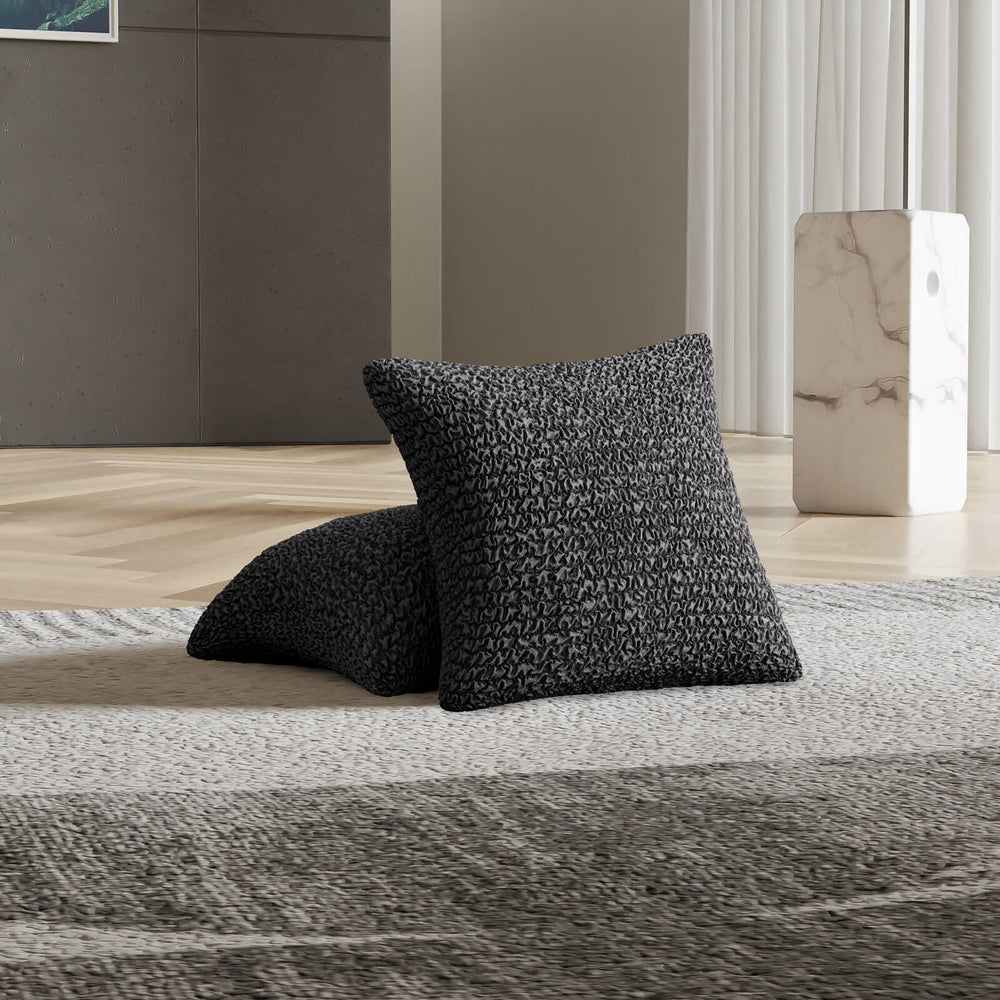 Microfibra - 2 Fundas Cojines Charcoal