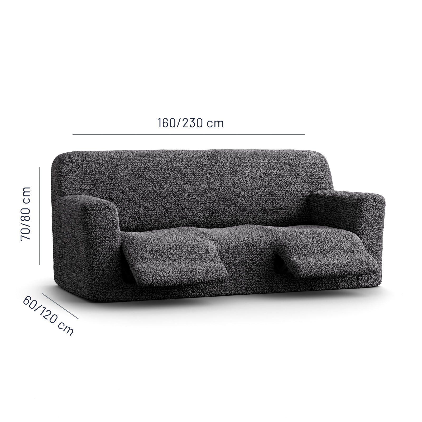 Microfibra - Funda Berger 3 cuerpos Charcoal