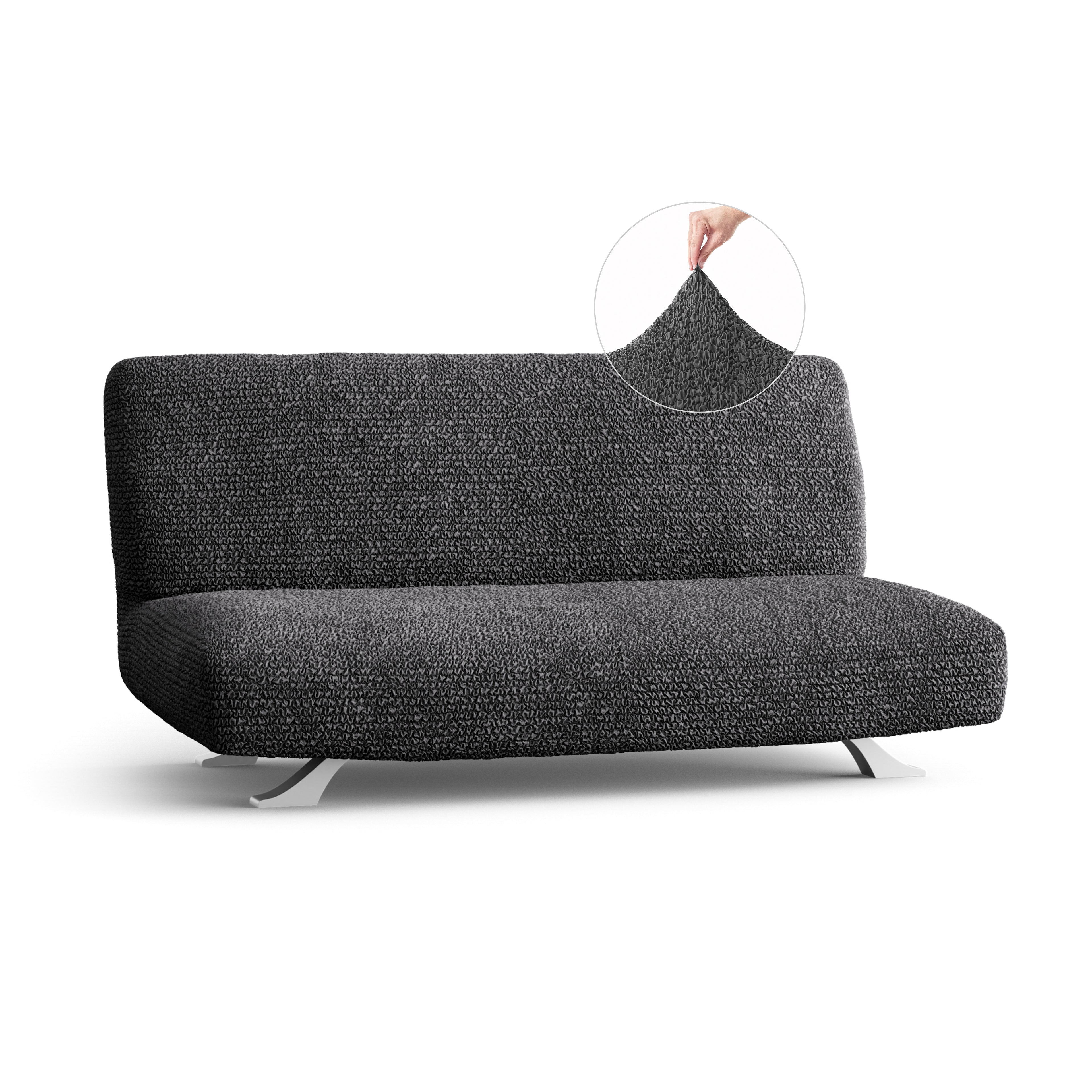 Microfibra - Funda Futon Charcoal