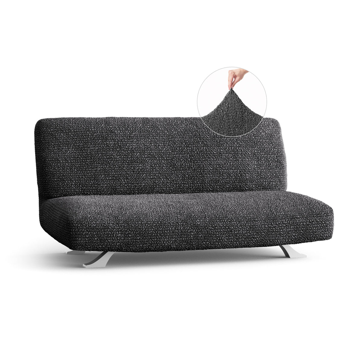 Microfibra - Funda Futon Charcoal