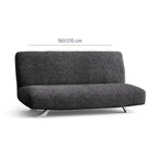 Microfibra - Funda Futon Charcoal