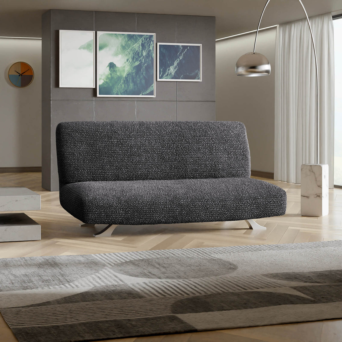 Microfibra - Funda Futon Charcoal