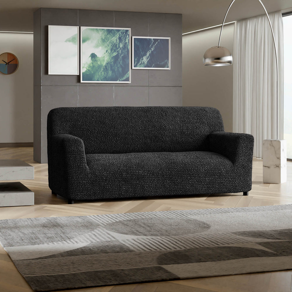 Microfibra - Funda Sofa 3 cuerpos Black