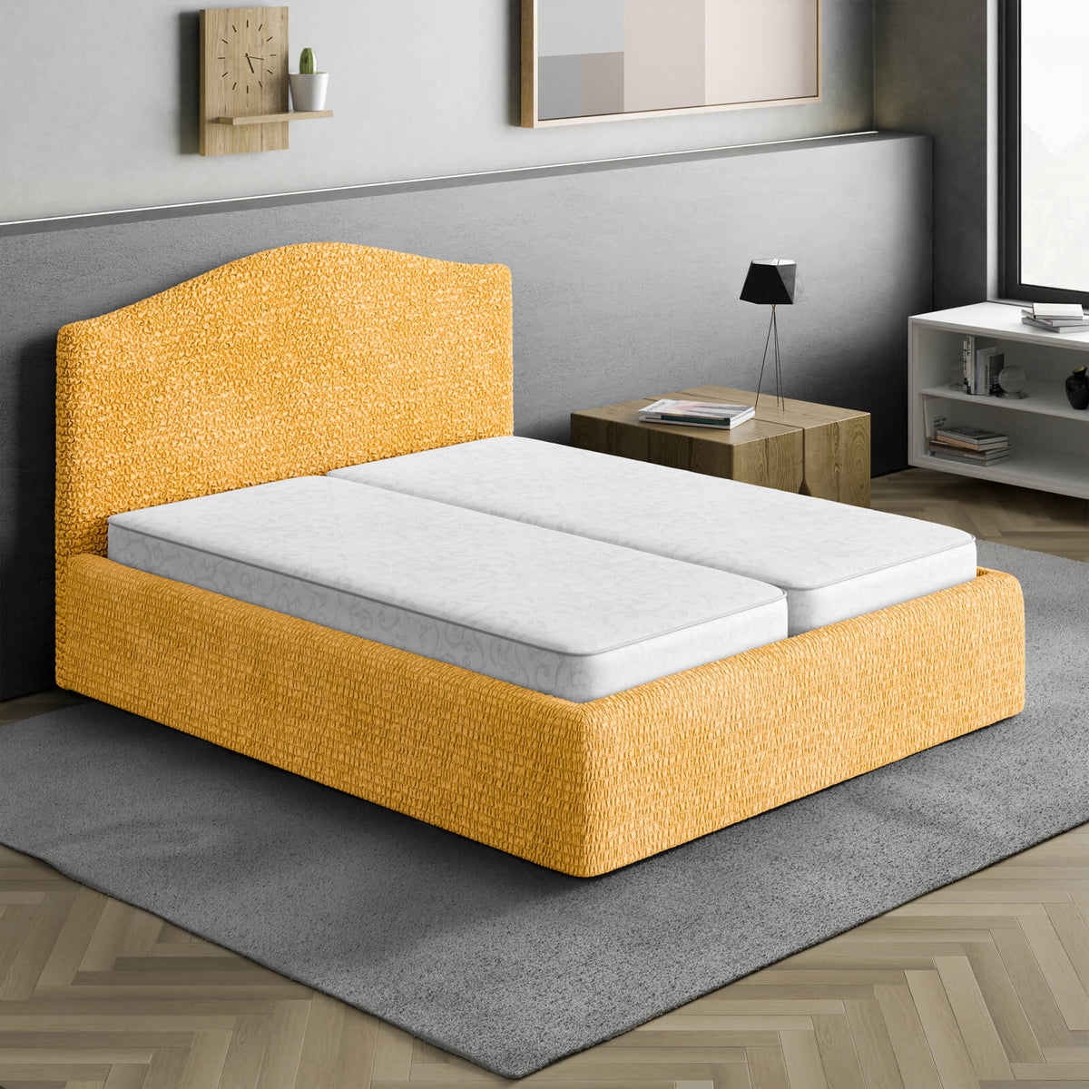 Microfibra - Funda Cama 2 Plazas Mango
