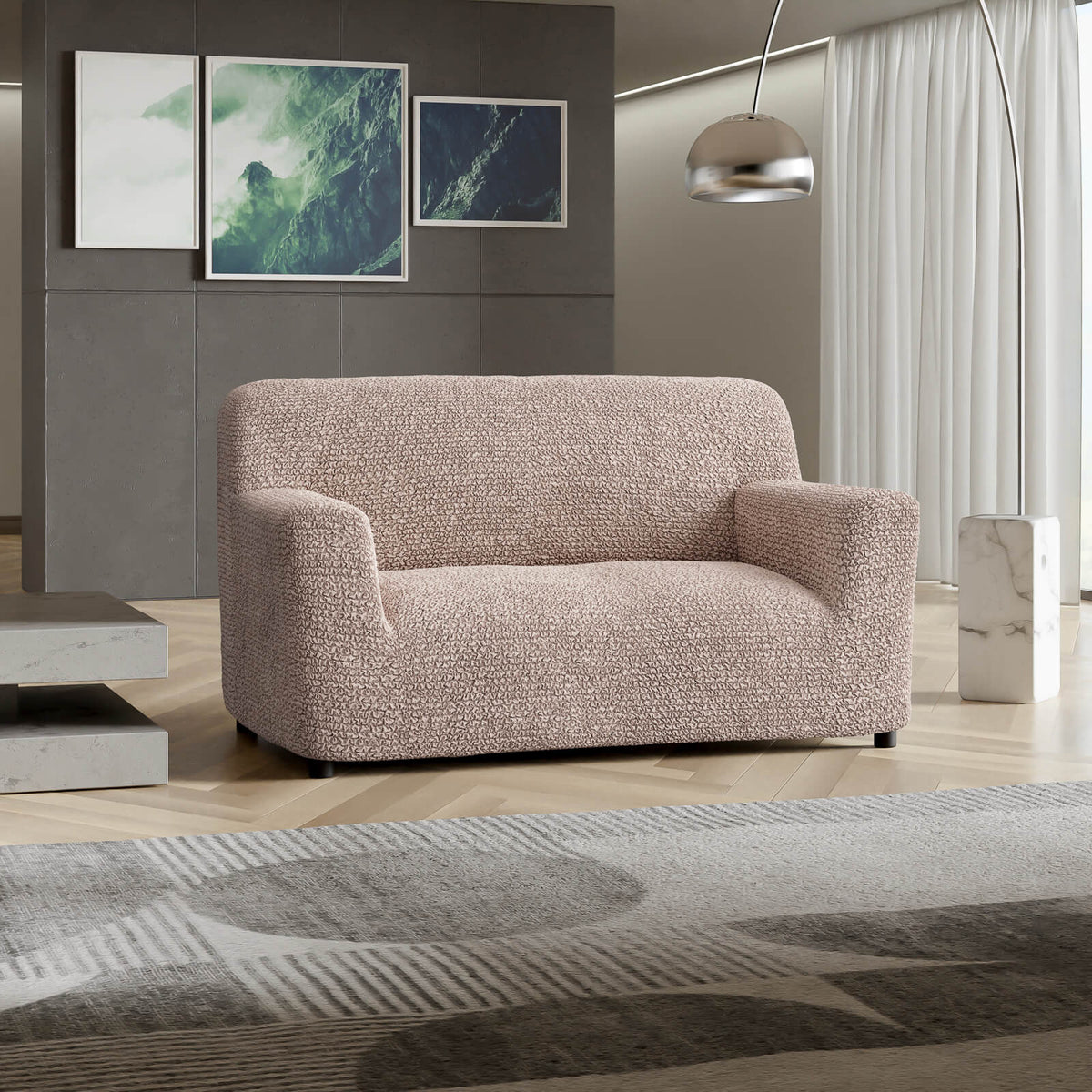Microfibra - Funda Sofa 2 cuerpos Turtledove