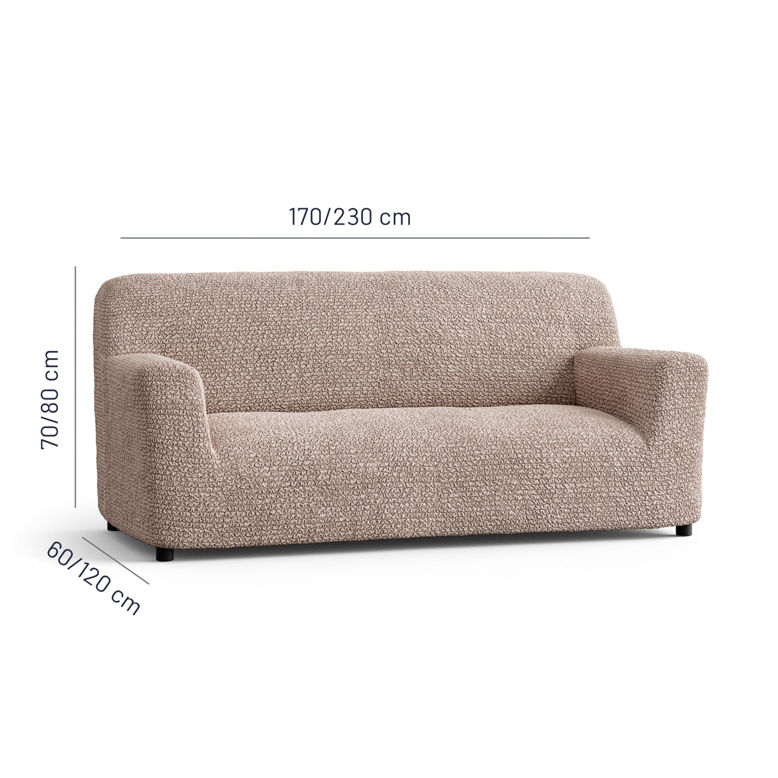 Microfibra - Funda Sofa 3 cuerpos Turtledove